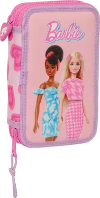 Immagine prodotto di Astuccio doppio Barbie Love Pink 12,5 x 19,5 x 4 cm 28 pezzi