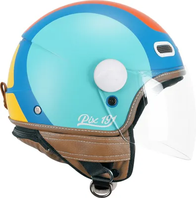 Immagine prodotto di Casco Jet CGM 191G PIX SPRINT Celeste Blu Arancione Opaco Visiera lunga taglia XL