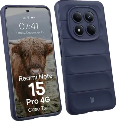 Produktbild von Robuste Handyhülle für Xiaomi Redmi Note 15 Pro 4G, Bizon Case Tur, Dunkelblau