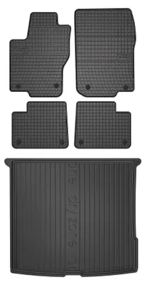 Productafbeelding van Rubberen automatten + kofferbakmat voor Mercedes ML III W166 / GLE W166 2011-2015 (SUV) – 5-delig, zwart, op maat – Wielganizator SolidPRO