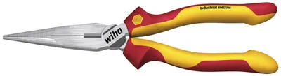 Produktbild von Wiha Flachrundzange Industrial electric mit Schneide gerade Form 200 mm, 8, Art.Nr. 33178