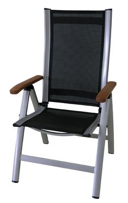 Skládací židle Sun Garden Alu Sun Star Comfort - stříbrná