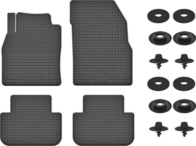 Produktbild von Gummimatten Mit Stoppern Für: Renault Kangoo Ii (2013-) Schwarz Set