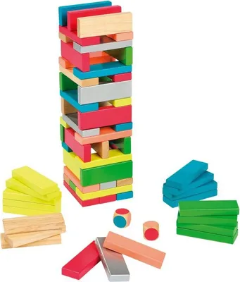 Produktbild von JANOD Jenga Wackelturm Stapelspiel Geschicklichkeitsspiel Gesellschaftsspiel