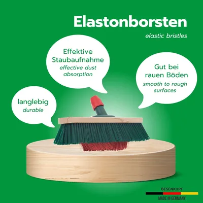 Obrázek produktu pro Novaliv zahradní koště Elaston 40 cm sada 2 hlavic s V-štětinami Elaston Ideální jako venkovní koště koště na ulici koště s tvrdými štětinami koště na terasu koště na dvůr koště stabilní koště zametací koště průmyslové koště koště venkovní koště