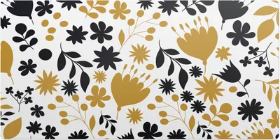 Produktbild von Florales Retro-Muster– Schreibtischunterlage – Schreibtisch Tischunterlage – 120x60 cm – Unterlage Groß Schreibtischmatte