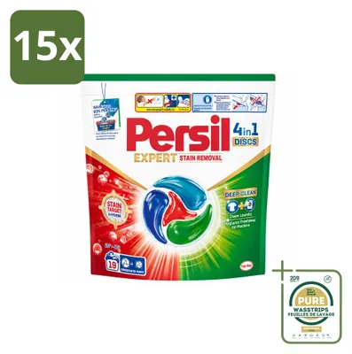 Produktbild von 15 x Persil Discs Stain Removal Waschmittel-Caps - Vorratspackung - 15 Stücke