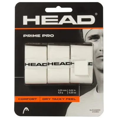Obrázek produktu pro Vrchní omotávka HEAD Prime Pro tl. 0,5mm bílá 3ks 2023/24