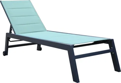 Produktbild von Sonnenliege BARBADOS aus wassergrünem Textilene - anthrazitfarbenes Aluminium