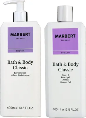 Produktbild von Marbert Bath & Body Classic 400 ml Duschgel & 400 ml Körperlotion Set