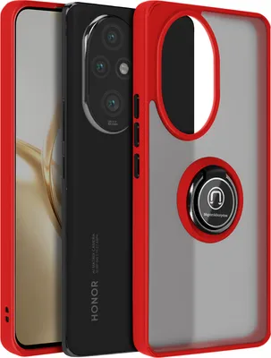 Produktbild von Avizar, Handyhülle für Honor 200 Pro Metallring, Video-Halterung, Rot