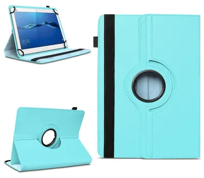 Produktbild von Tablet Hülle für Huawei MediaPad T1 T2 T3 T5 10 Tasche Case 360 Drehbar CoverFarben:Türkis