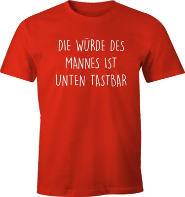 Produktbild von Lustiges Herren T-Shirt mit Spruch Die Würde des Mannes ist unten tastbar Fun-Shirt Moonworks®  XXL