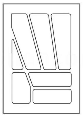 Produktbild von Besteckeinsatz 610523 BE 40 MULTI 301 - 340 mm weiß