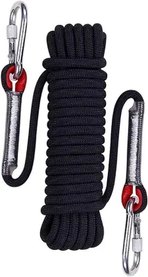 Obrázek produktu pro Bezpečnostní lano – horolezecké lano – vybavení pro venkovní lezení – 10 mm × 10 m – záchranné lano pro slaňování – dvojitý hák – vysoká pevnost a odolnost proti přetržení
