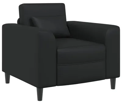 Zdjęcie produktu dla vidaXL Fotel czarny imitacja skóry