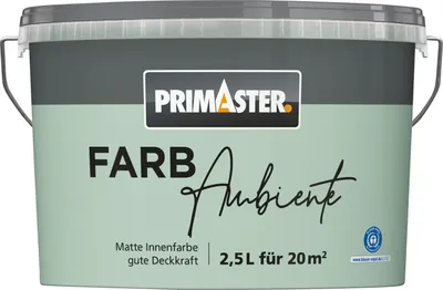 Produktbild von Primaster Farbambiente Wandfarbe matt minze 2,5 L