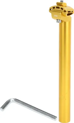 Produktbild von Fahrradsattelstš¹tze 30,9x300mm Fahrradsattelstš¹tze Sattelrohr aus Aluminiumlegierung Goldton Extra lang Einstellbarer Winkel