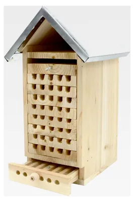 Produktbild von Wildbienenhaus/Insektenhaus/Insektenhotels mit Entdeckerschubladen - Hochwertiges Holz - Naturbeobachtung