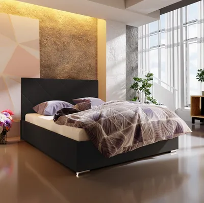 Obrázek produktu pro Manželská postel s úložným prostorem FLEK 5 - 140x200, černá