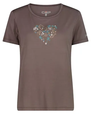 Image de T-shirt CMP pour femme en bambou, couleur caramel, taille 46