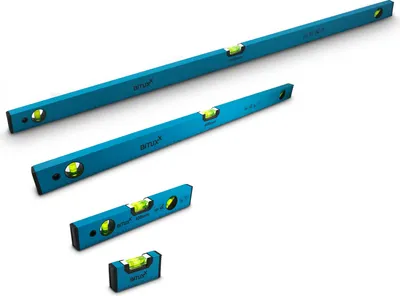 Produktbild von Bituxx Wasserwaagen Set magnetisch Magnetwasserwaage Wasserwage Richtwaage Messwaage Bauwaage 3 Libellen Aluminium 10 / 30 / 80 / 120cm MS-19476