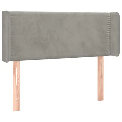 Produktbild von vidaXL Kopfteil mit Ohren Hellgrau 103x16x78/88 cm Samt