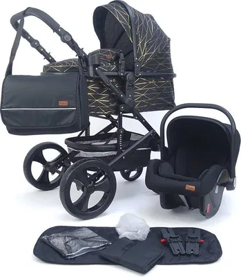 Immagine prodotto di Passeggino 3 in 1 con seggiolino auto e accessori, comodo e sicuro