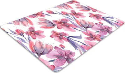 Obrázok produktu pre Podlahová ochranná podložka - Ochranná podložka pod stoličku - Podlahová podložka - 140x100 cm - Pastelové kvety
