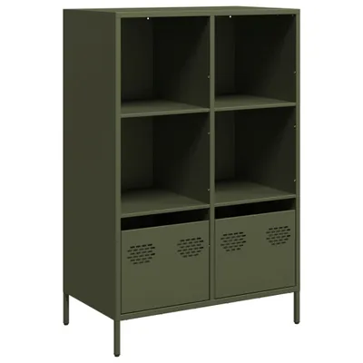Produktbild von Highboard Olivgrün 68x39x103,5 cm Stahl