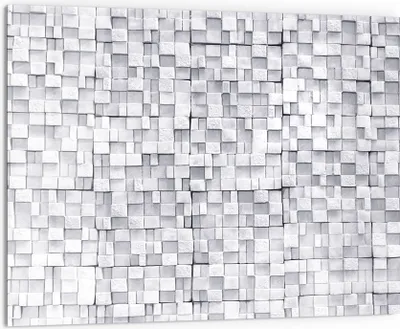 Produktbild von DEQORI Küchenrückwand Glas 80x60 cm 'Ungleichmäßige Ziegel' Spritzschutz Bad Rückwand