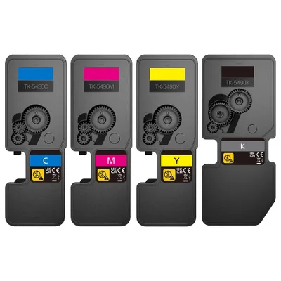 Image de Lot de cartouches de toner XL TK-5490 (noir, cyan, magenta, jaune) compatibles avec les modèles Kyocera Ecosys MA2101 cfx, MA2101 cwfx, PA2101 cwx, PA2101 cx