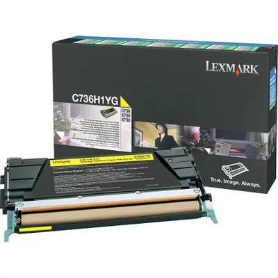 Produktbild von Lexmark C736H1YG, 10000 Seiten, Gelb, 1 Stück(e)