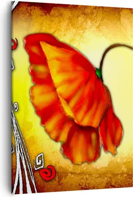 Produktbild von Bild auf Leinwand - Leinwandbild - Einteilig - Blume linien markierungen - 50x70cm - Wand Bild - Wanddeko - Wandbilder - Leinwanddruck - Wanddekoration - Leinwand bilder - Wandbild - PA50x70-0815
