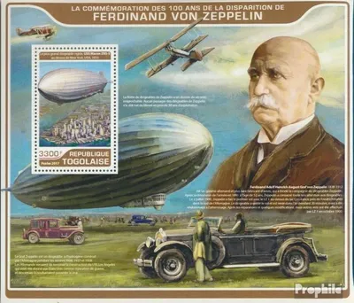 Produktbild von Briefmarken Togo 2017 Mi Block 1428 (kompl. Ausgabe) postfrisch Ferdinand von Zeppelin