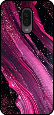 Produktbild von Smartphonica Telefon Fall geeignet für OnePlus 6T mit Marmor Druck - TPU zurück Abdeckung Fall Marmor Design - lila rosa