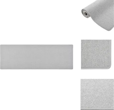 Image de vidaXL Tapis Gris clair 50x150 cm - Tapis