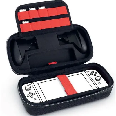 Image de Pack BigBen Switch III comprenant un étui, un support antidérapant et un film de protection en verre pour l'écran