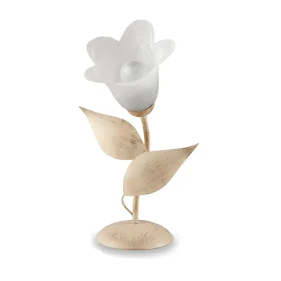 Image de Lampe de table Olga 1 lumière fer ivoire et or