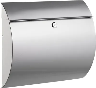 Produktbild von Briefkasten Metall lackiert 330x120x375mm silber Packung mit 4 Stück