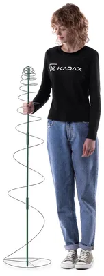 Image de Tuteur en spirale pour plantes - Réglable - Hauteur 44–128 cm - Ø 30 cm - Pour tomates et plantes grimpantes - Vert clair - 1 pièce