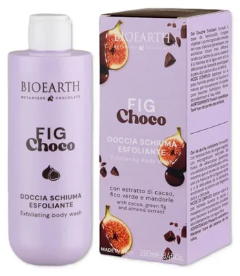 Produktbild von Bioearth, Feigenschokolade, reinigendes und peelendes Duschgel, fü r alle Hauttypen, 250 ml
