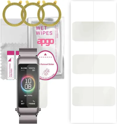 Produktbild von apgo 3 Stück Schutzfolie, Matt, kompatibel mit Huawei TalkBand B6 elite Smartwatch, Hydrogel Displayschutzfolie mit Positionierhilfe, Displayfolie, robust und kratzfest