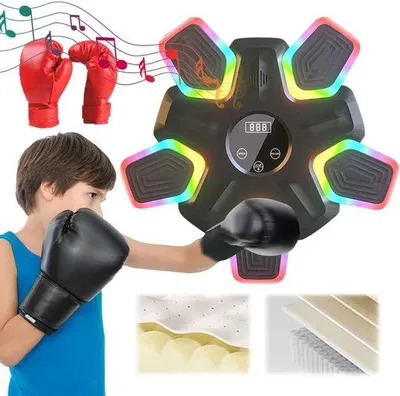 Zdjęcie produktu dla Maszyna do muzyki z głośnikami o średnicy 40 cm – maszyna z 9 trybami i 18 utworami, maszyna z rękawiczkami z półpalcami – dla dzieci