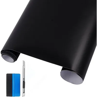 Productafbeelding van Zwarte, matte carbonfolie, zelfklevend, zonder luchtbellen, 30 x 150 cm