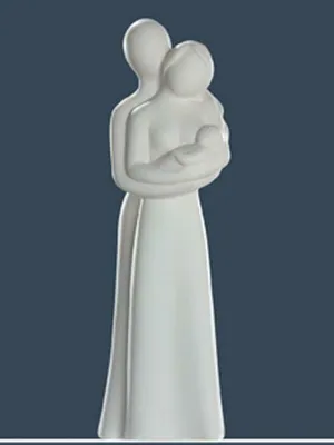 Image de Gilde Francis, Figur, Familie, "Eltern mit Baby", Keramik, creme, VE 2, H. 32 cm 30975 4009079309751