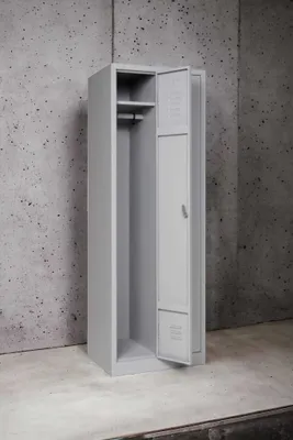 Produktbild von Garderobenschrank 2-türig grau