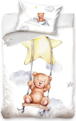 Produktbild von Teddybär Krippenbettwäsche Swing on the Star