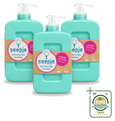 Image de 3 savons pour les mains Seepje - Lavande et Tonka - 300 ml - Lot de 3
