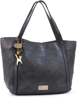 Immagine prodotto di Grande borsa da shopping in pelle nera da donna